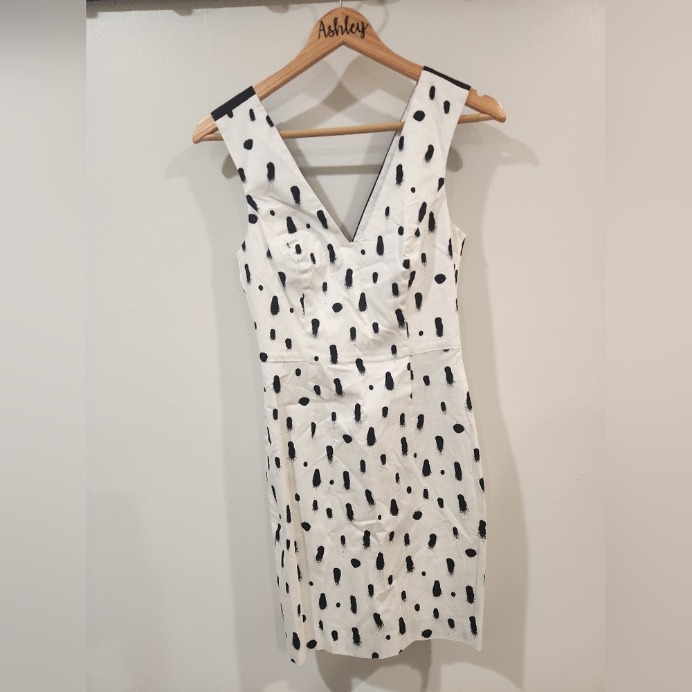 French Connection Black and White Sleeveless Mini Dress